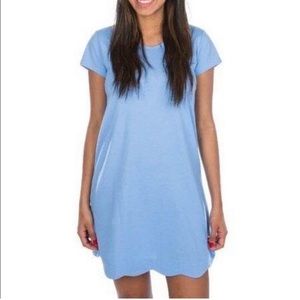 Lauren James Scalloped T Shirt Dress